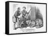 The New Year's Gift, 1858-John Tenniel-Framed Stretched Canvas