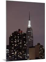 The New York City Skyline is Darker as Many Buildings are Conserving Power-null-Mounted Photographic Print