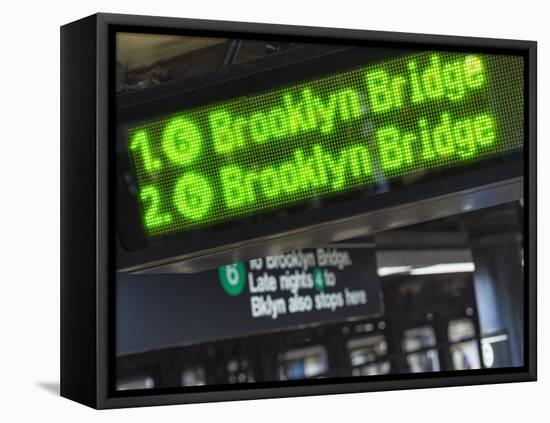 The New York City Subway.-Jon Hicks-Framed Stretched Canvas