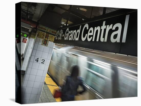 The New York City Subway.-Jon Hicks-Stretched Canvas