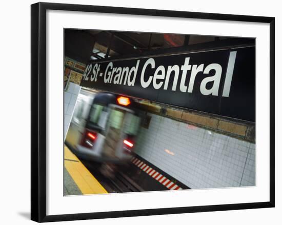 The New York City Subway.-Jon Hicks-Framed Photographic Print