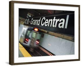 The New York City Subway.-Jon Hicks-Framed Photographic Print