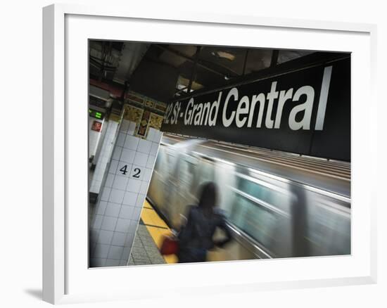 The New York City Subway.-Jon Hicks-Framed Photographic Print