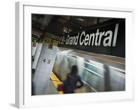 The New York City Subway.-Jon Hicks-Framed Photographic Print