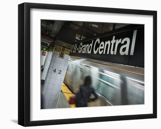 The New York City Subway.-Jon Hicks-Framed Photographic Print