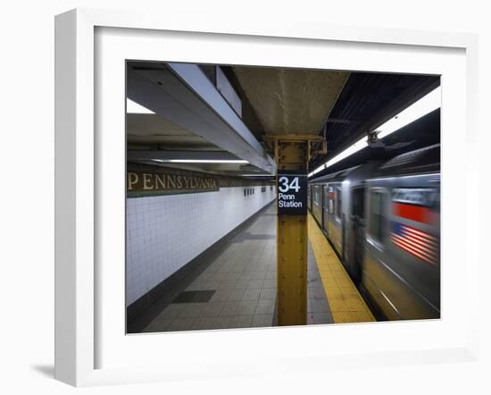 The New York City Subway.-Jon Hicks-Framed Photographic Print