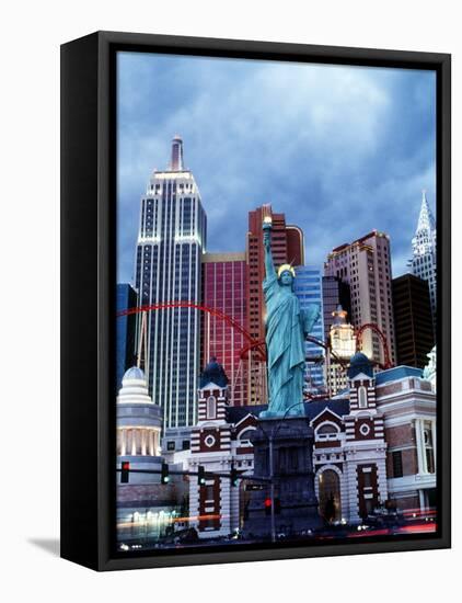 The New York New York Hotel in Las Vegas-null-Framed Stretched Canvas