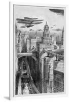 The New York of the Future as Imagined in 1911-Richard Rummell-Framed Art Print