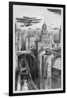 The New York of the Future as Imagined in 1911-Richard Rummell-Framed Art Print