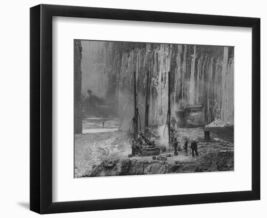 The New York State Power Company During Construction of New Hydro Electric Plant-Fritz Goro-Framed Photographic Print