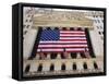 The New York Stock Exchange, Broad Street, Wall Street, Manhattan-Amanda Hall-Framed Stretched Canvas