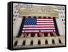 The New York Stock Exchange, Broad Street, Wall Street, Manhattan-Amanda Hall-Framed Stretched Canvas