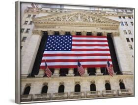 The New York Stock Exchange, Broad Street, Wall Street, Manhattan-Amanda Hall-Framed Photographic Print