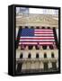 The New York Stock Exchange, Broad Street, Wall Street, Manhattan-Amanda Hall-Framed Stretched Canvas