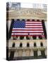 The New York Stock Exchange, Broad Street, Wall Street, Manhattan-Amanda Hall-Stretched Canvas