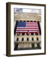 The New York Stock Exchange, Broad Street, Wall Street, Manhattan-Amanda Hall-Framed Photographic Print