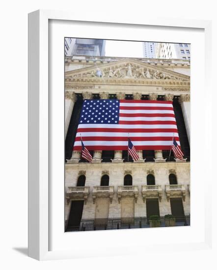 The New York Stock Exchange, Broad Street, Wall Street, Manhattan-Amanda Hall-Framed Photographic Print