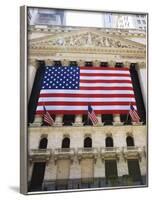 The New York Stock Exchange, Broad Street, Wall Street, Manhattan-Amanda Hall-Framed Photographic Print