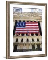 The New York Stock Exchange, Broad Street, Wall Street, Manhattan-Amanda Hall-Framed Photographic Print