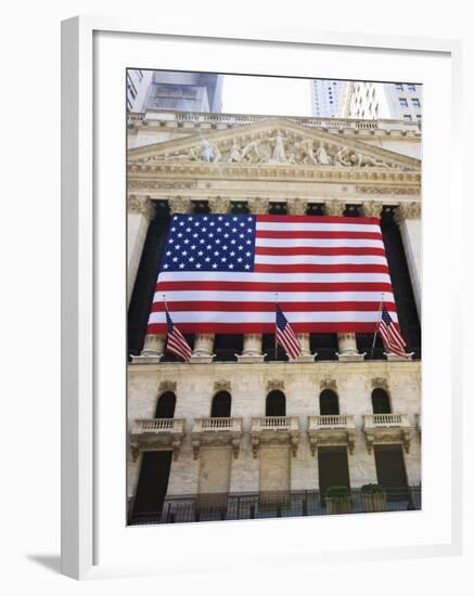 The New York Stock Exchange, Broad Street, Wall Street, Manhattan-Amanda Hall-Framed Photographic Print