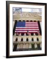 The New York Stock Exchange, Broad Street, Wall Street, Manhattan-Amanda Hall-Framed Photographic Print