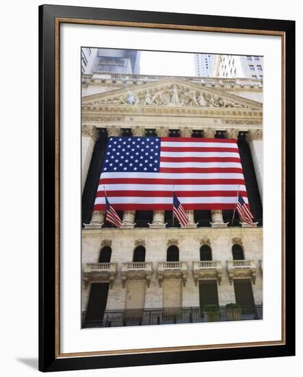 The New York Stock Exchange, Broad Street, Wall Street, Manhattan-Amanda Hall-Framed Photographic Print