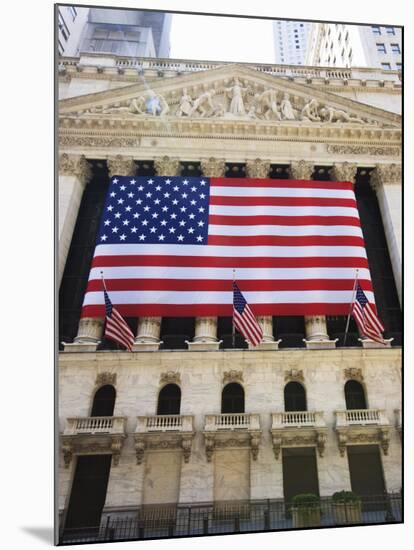 The New York Stock Exchange, Broad Street, Wall Street, Manhattan-Amanda Hall-Mounted Photographic Print