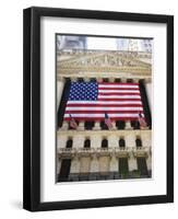 The New York Stock Exchange, Broad Street, Wall Street, Manhattan-Amanda Hall-Framed Photographic Print