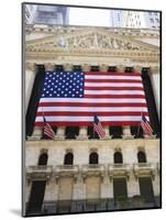 The New York Stock Exchange, Broad Street, Wall Street, Manhattan-Amanda Hall-Mounted Photographic Print