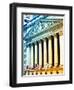 The New York Stock Exchange Building, Wall Street, Manhattan, NYC, White Frame, Colors Photography-Philippe Hugonnard-Framed Art Print