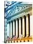 The New York Stock Exchange Building, Wall Street, Manhattan, NYC, White Frame, Colors Photography-Philippe Hugonnard-Stretched Canvas