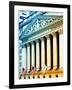 The New York Stock Exchange Building, Wall Street, Manhattan, NYC, White Frame, Colors Photography-Philippe Hugonnard-Framed Art Print