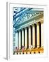 The New York Stock Exchange Building, Wall Street, Manhattan, NYC, White Frame, Colors Photography-Philippe Hugonnard-Framed Art Print