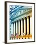 The New York Stock Exchange Building, Wall Street, Manhattan, NYC, White Frame, Colors Photography-Philippe Hugonnard-Framed Art Print