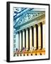 The New York Stock Exchange Building, Wall Street, Manhattan, NYC, White Frame, Colors Photography-Philippe Hugonnard-Framed Art Print