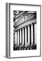 The New York Stock Exchange Building, Wall Street, Manhattan, NYC, White Frame-Philippe Hugonnard-Framed Photographic Print