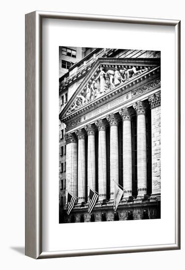 The New York Stock Exchange Building, Wall Street, Manhattan, NYC, White Frame-Philippe Hugonnard-Framed Photographic Print