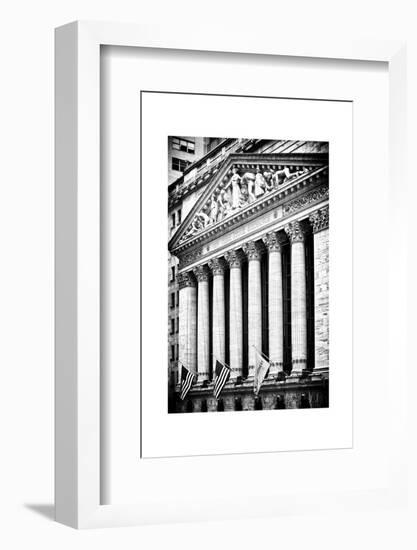 The New York Stock Exchange Building, Wall Street, Manhattan, NYC, White Frame-Philippe Hugonnard-Framed Photographic Print