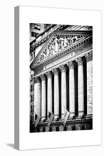 The New York Stock Exchange Building, Wall Street, Manhattan, NYC, White Frame-Philippe Hugonnard-Stretched Canvas