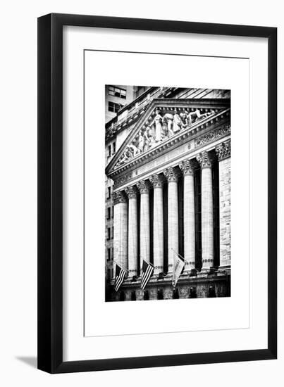 The New York Stock Exchange Building, Wall Street, Manhattan, NYC, White Frame-Philippe Hugonnard-Framed Photographic Print