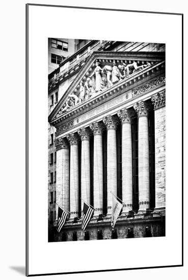 The New York Stock Exchange Building, Wall Street, Manhattan, NYC, White Frame-Philippe Hugonnard-Mounted Photographic Print