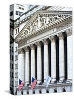 The New York Stock Exchange Building, Wall Street, Manhattan, NYC, White Frame-Philippe Hugonnard-Stretched Canvas