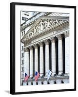 The New York Stock Exchange Building, Wall Street, Manhattan, NYC, White Frame-Philippe Hugonnard-Framed Art Print