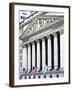 The New York Stock Exchange Building, Wall Street, Manhattan, NYC, White Frame-Philippe Hugonnard-Framed Art Print