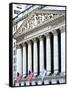 The New York Stock Exchange Building, Wall Street, Manhattan, NYC, White Frame-Philippe Hugonnard-Framed Stretched Canvas