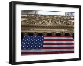 The New York Stock Exchange, Wall Street, Manhattan, New York City, New York, USA-Amanda Hall-Framed Photographic Print