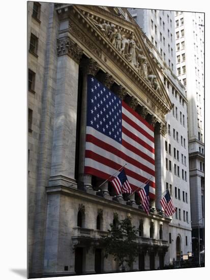 The New York Stock Exchange, Wall Street, Manhattan, New York City, New York, USA-Amanda Hall-Mounted Photographic Print