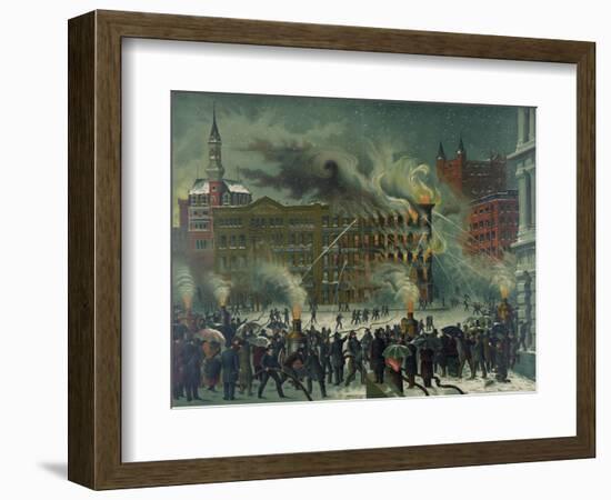 The New-York "World Building" Fire-null-Framed Giclee Print
