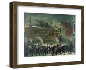 The New-York "World Building" Fire-null-Framed Giclee Print