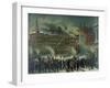 The New-York "World Building" Fire-null-Framed Giclee Print